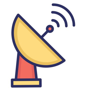 Kolayca düzenlemek veya değiştirmek çanak anten izole vektör simge