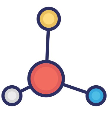 Kolayca düzenlemek veya değiştirmek atom izole vektör simge