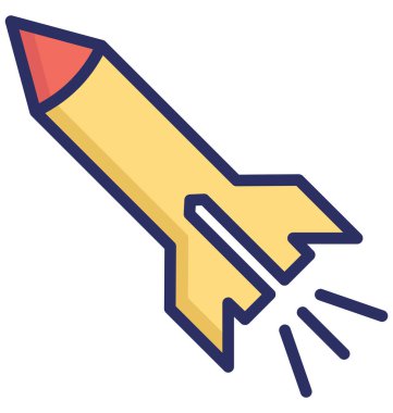 Kolayca düzenlemek veya değiştirmek uzay gemisi izole vektör simge