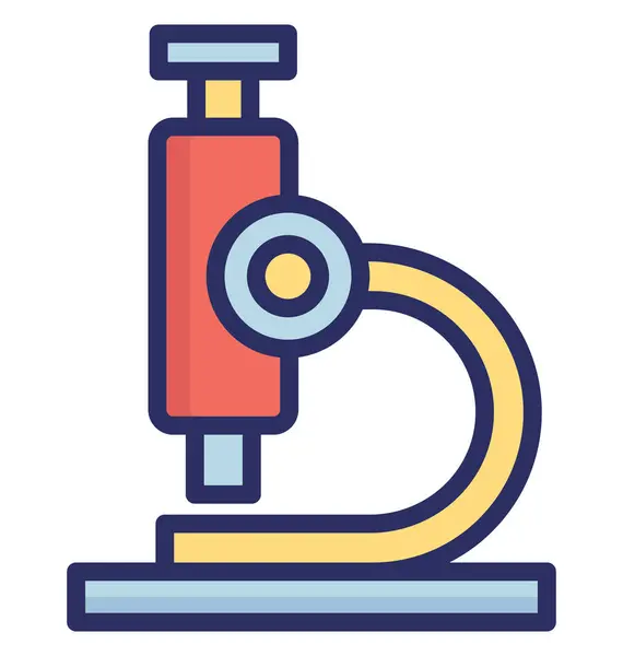 Icono Del Vector Aislado Del Microscopio Que Puede Modificar Editar — Vector de stock