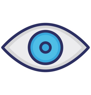 Kolayca düzenlemek veya değiştirmek göz izole vektör simgesi