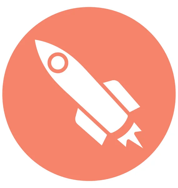 Raket Isolerade Vektor Icon Som Lätt Kan Ändra Eller Redigera — Stock vektor