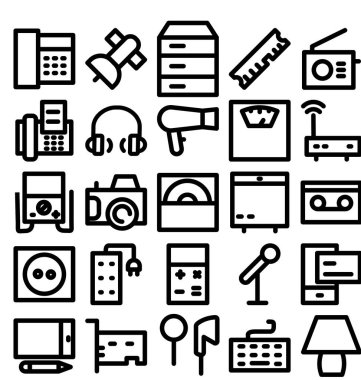 Elektronik ve cihazlar kalın çizgi simgeleri kolayca değiştirilebilir veya düzenleyebilirsiniz