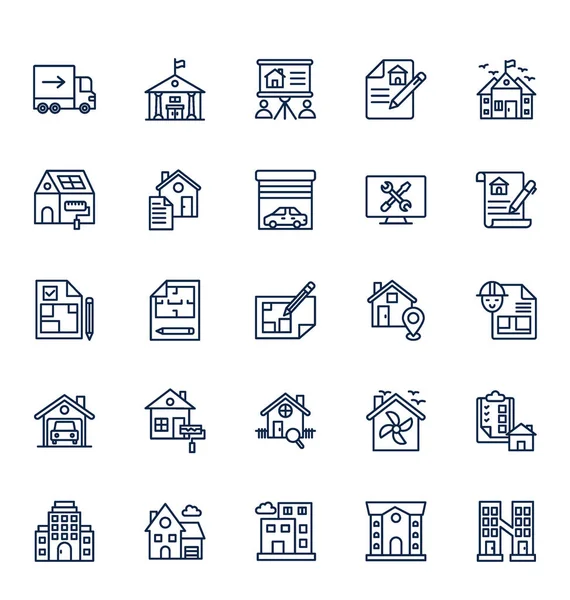 Emlak Emlak ve Hukuk Yalıtılmış Vektör Simgeleri kolayca değiştirebilirsiniz veya değiştirebilirsiniz