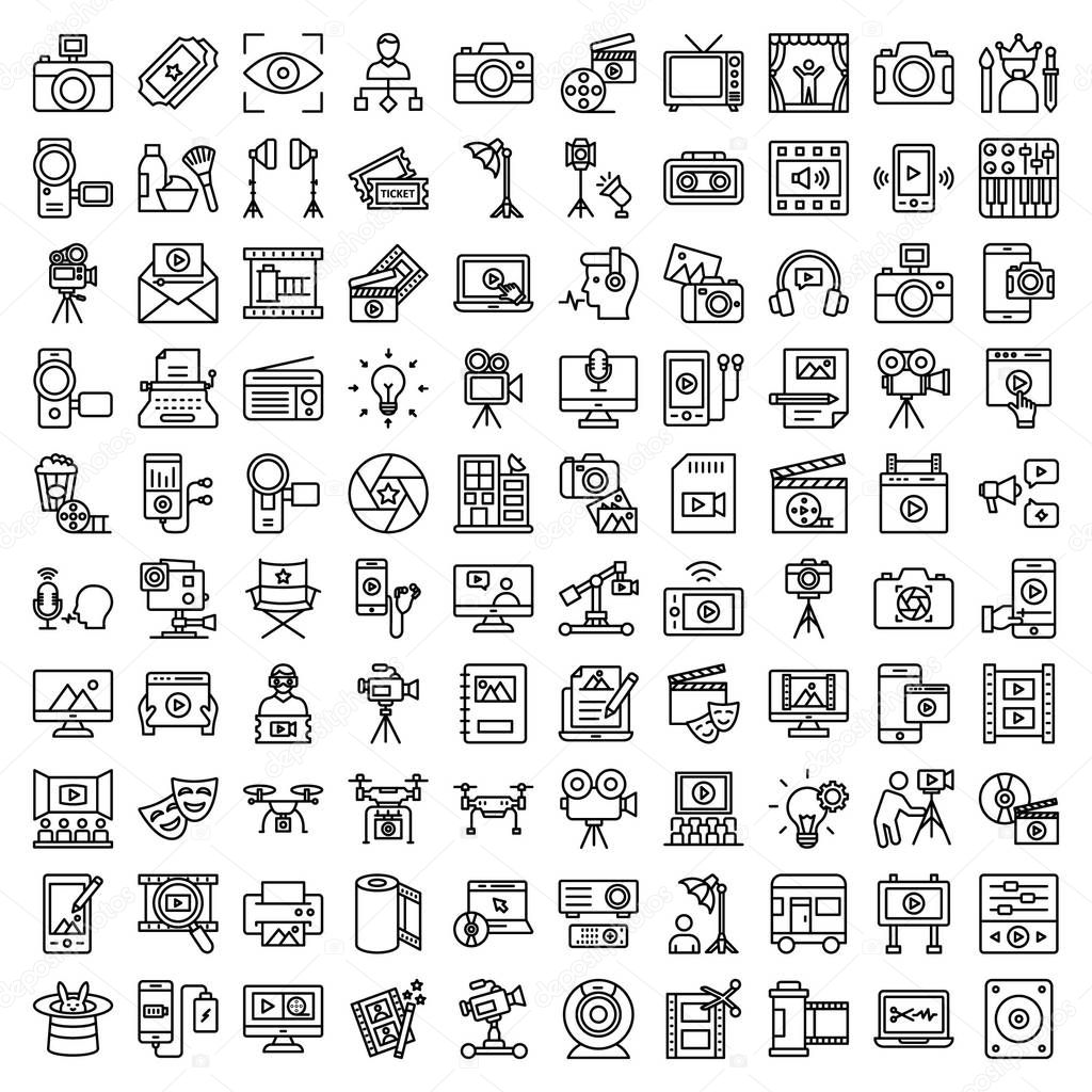 Video Shoot & Production Vector Icon set which can easily modify or edit