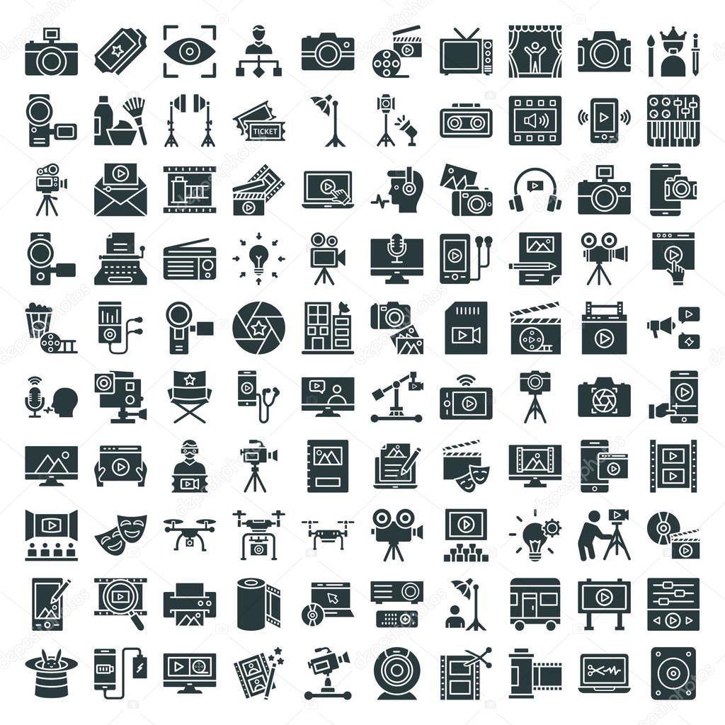 Video Shoot & Production Vector Icon set which can easily modify or edit