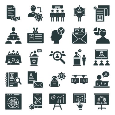 Office ve İşler Vektör simgeleri Kolayca değiştirebilen veya değiştirebilen Ayarlar