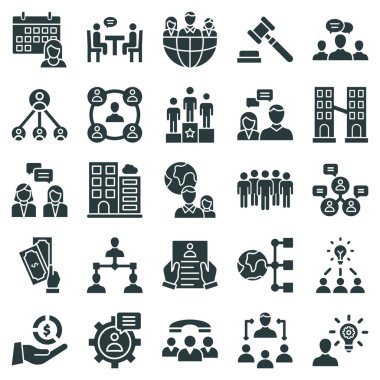 Office ve İşler Vektör simgeleri Kolayca değiştirebilen veya değiştirebilen Ayarlar