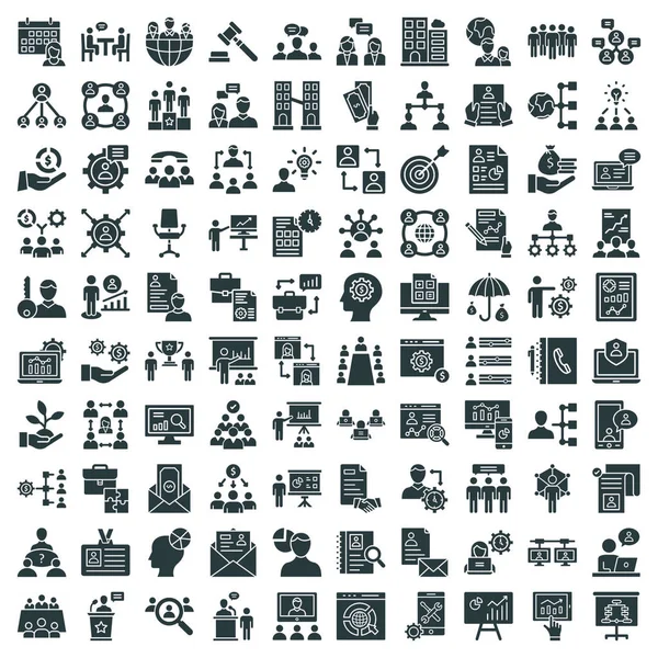 Hier Bieten Wir Ihnen Büro Und Arbeitsplatzbezogene Icons Pack Dieses — Stockvektor