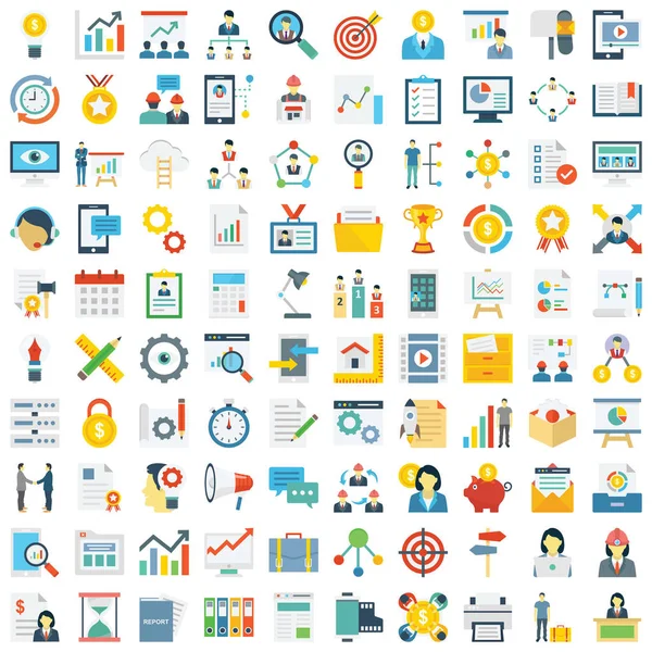 stock vector Project Management Colored Vector Icons set every single icons can be easily modified or edit