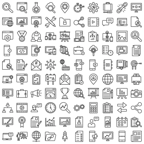 Digital System Vector Icons Set Every Single Icon Can Easily — Stock Vector