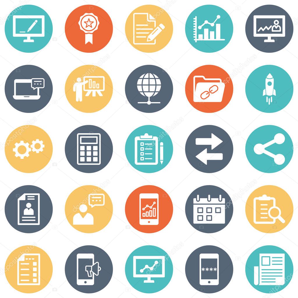 Digital System Vector icons Set every single icon can easily modify or edit