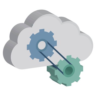 Kolayca düzenleyebilen ya da düzenleyebilen bulut hesap vektörü simgesi