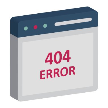 404 hata iletisi Vektör Simgesi Kolayca düzenleyebilen