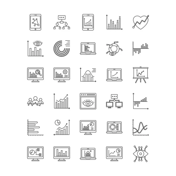 Data Visualization Style Vector Icon Which Can Easily Modify Edit — Stock Vector