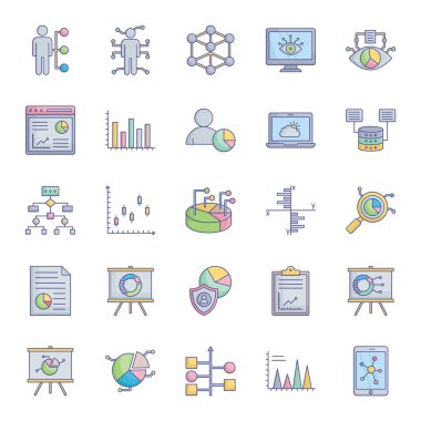 Veri Görselleştirme Biçimi vektör simgesi Kolayca düzenleyebilen veya düzenleyebilen   