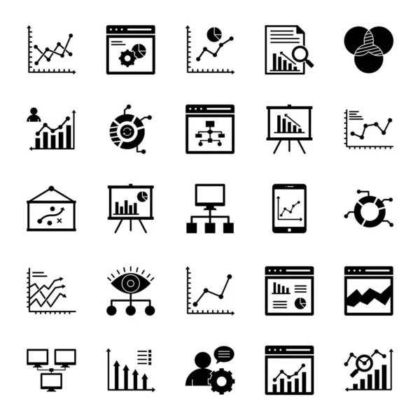 Icono Vector Estilo Visualización Datos Que Puede Modificar Editar Fácilmente — Vector de stock