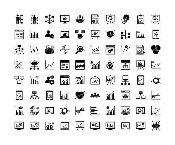 Visualisation Des Données Icône Vectorielle Style Qui Peut Facilement Modifier — Image vectorielle