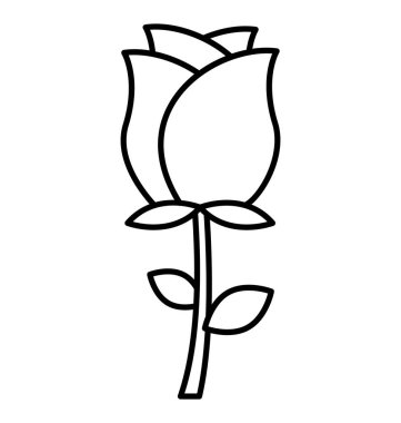 Çiçek çizgisi çizgisi vektör simgesi. Kolayca düzenleyebilir ya da değiştirebilir.