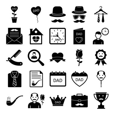 Babalar Günü Vektör simgeleri her bir simge kolayca değiştirilebilir ya da düzenlenebilir. 