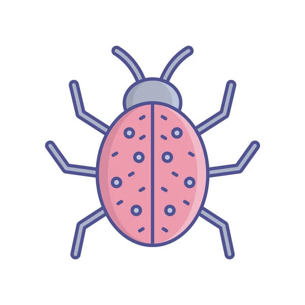 수정하거나 편집할 수있는 Beetle Glyph 스타일 아이콘 — 스톡 벡터