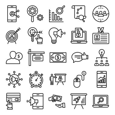 Pazar ve Ekonomi Vektörü simgeleri her bir simge kolayca değiştirilebilir veya düzenlenebilir