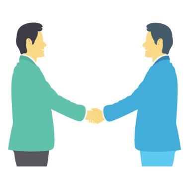 İş anlaşması Vektör Simgesi Kolayca düzenleyebilen