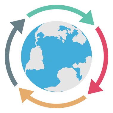 Kolayca değiştirebilen veya düzenleyebilen küresel ilişki vektör simgesi