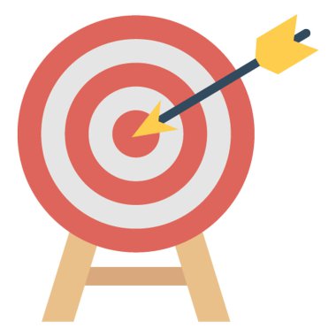 Kolayca değiştirebilen veya düzenleyebilen Dartboard vektör simgesi