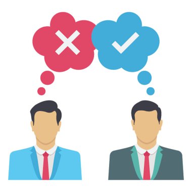 Kolayca düzenleyebilen veya düzenleyebilen Doğru Yanlış Vektör Simgesi