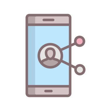 Kolayca değiştirebilen veya düzenleyebilen sosyal ortam doldurma vektör simgesi