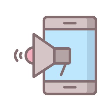 Dijital pazarlama vektör doldurma simgesi kolayca değiştirebilir ya da düzenleyebilir