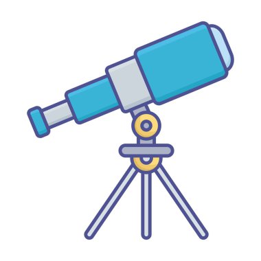 Astronomi Düz Vektör simgesi Kolayca değiştirilebilir veya düzenlenebilir