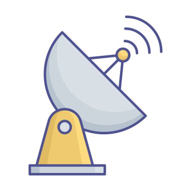 Anten Düz Vektör simgesi Kolayca değiştirilebilir veya düzenlenebilir