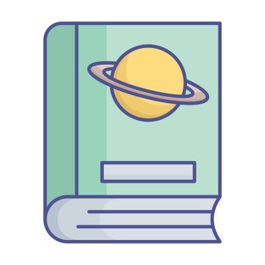 Kitap Düz Vektör simgesi Kolayca düzenleyebilen veya düzenleyebilen