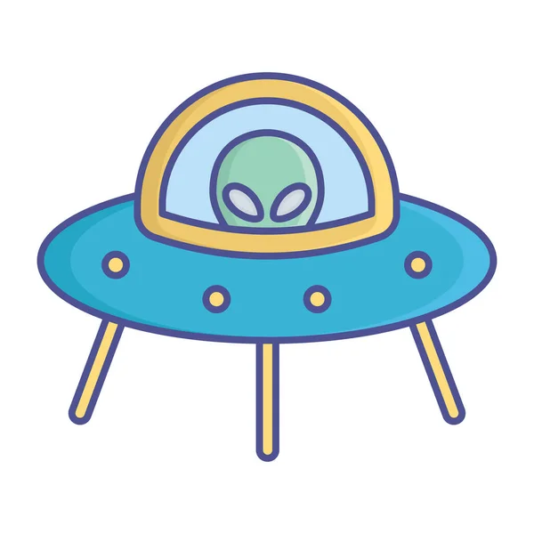 Alien Flat Isolated Vector Symbol Das Leicht Geändert Oder Bearbeitet — Stockfoto