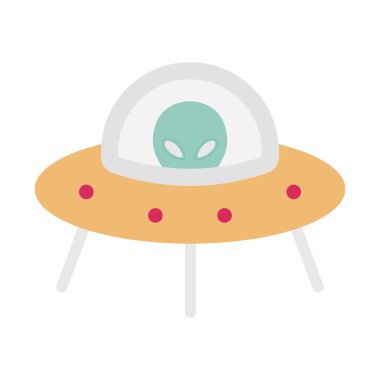 Uzaylı Düz Vektör simgesi Kolayca değiştirilebilir veya düzenlenebilir