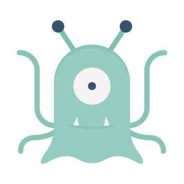  Uzaylı Düz Vektör simgesi Kolayca değiştirilebilir veya düzenlenebilir