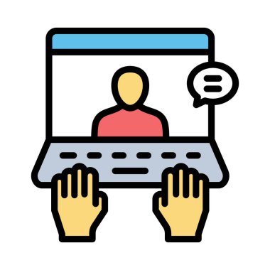 Kolayca değiştirebilen ya da düzenleyebilen vektör simgesinin içini sohbet et