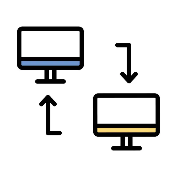 Computer Fill Vector Icon Which Can Easily Modify Edit — Stock Vector