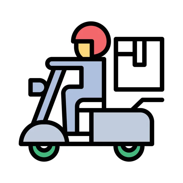 Delivery Fill Vector Icon Which Can Easily Modify Edit — Stock Vector