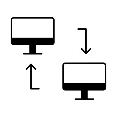 Kolayca değiştirebilen ya da düzenleyebilen Bilgisayar Glyph Biçim vektör simgesi