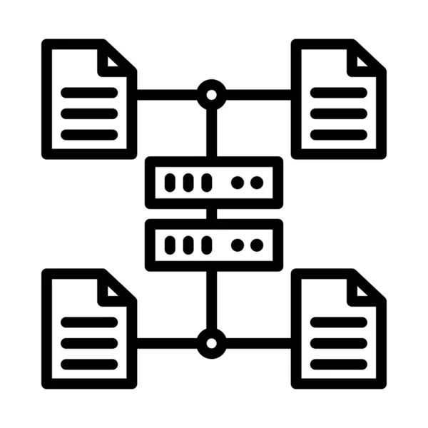 Data Line Style Vector Icon Which Can Easily Modify Edit — Stock Vector