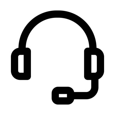 Kulaklıklar Satır Biçimi vektör simgesi Kolayca değiştirilebilir veya düzenlenebilir