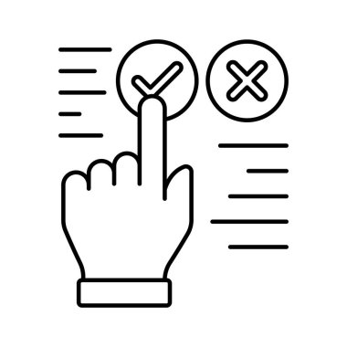 Kolayca düzenleyebilen veya düzenleyebilen Doğru Yanlış Vektör Simgesi