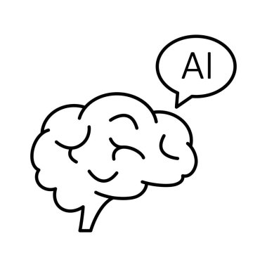 Kolayca düzenleyebilen ve düzenleyebilen Yapay Zeka Vektör Simgesi