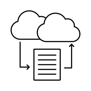 Bulut Dosyaları Vektör Simgesi Kolayca düzenleyebilen