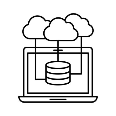 Kolayca düzenleyebilen ya da düzenleyebilen bulut hesap vektörü simgesi