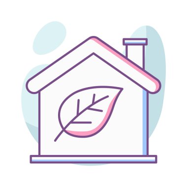 Kolayca değiştirebilen ya da düzenleyebilen Eko Ev Vektör Simgesi