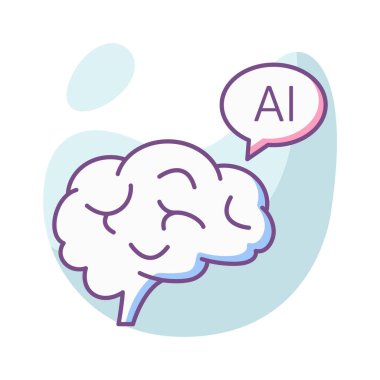 Kolayca düzenleyebilen ve düzenleyebilen Yapay Zeka Vektör Simgesi